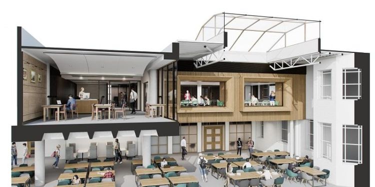 A drawing of the new Special Collections extension
