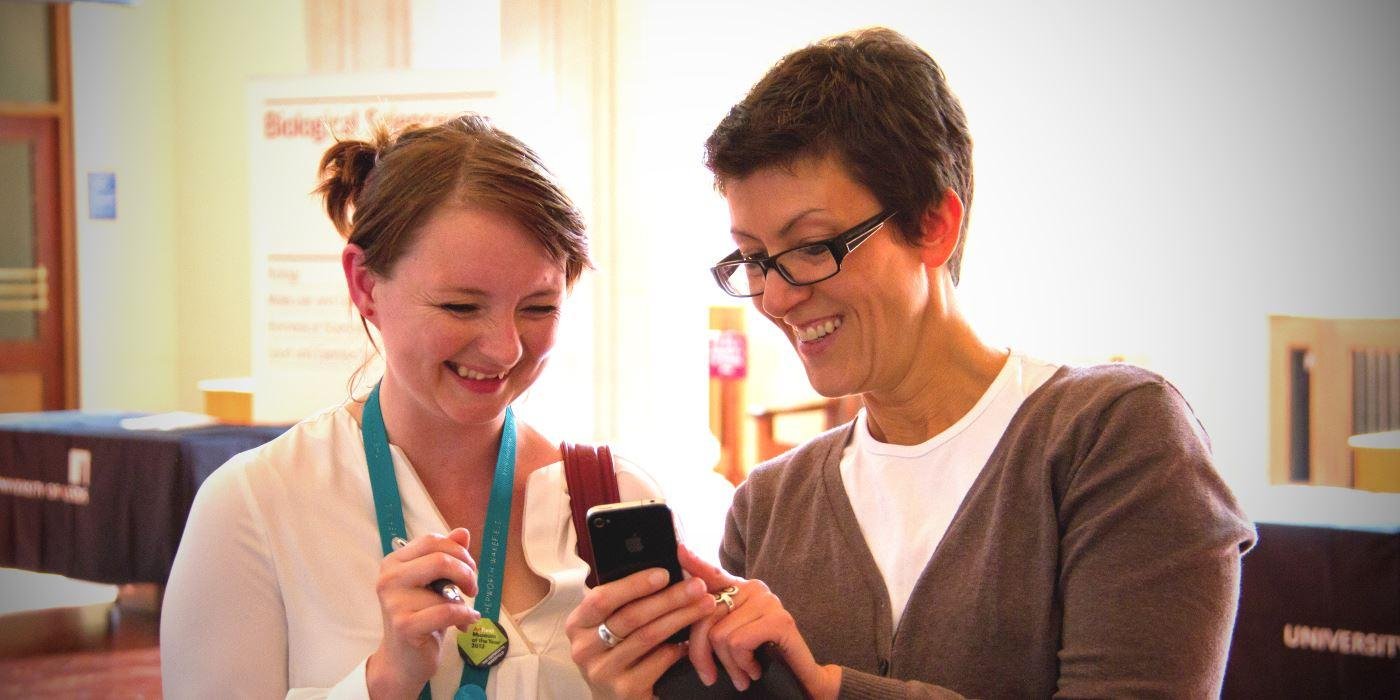 Researchers looking at phone