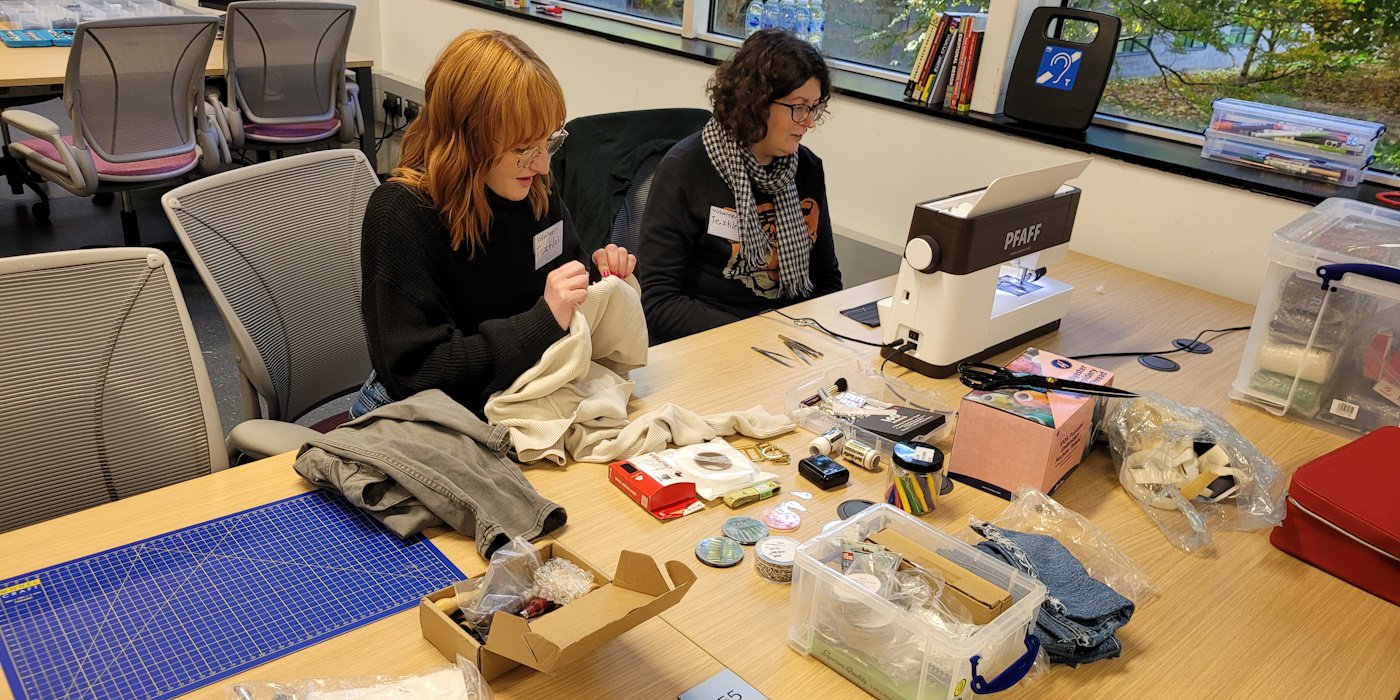 Image of people sewing.