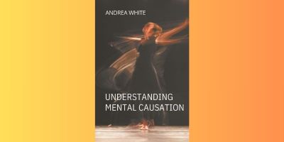 The front cover of Andrea White's book is black and depicts a woman twirling in motion.