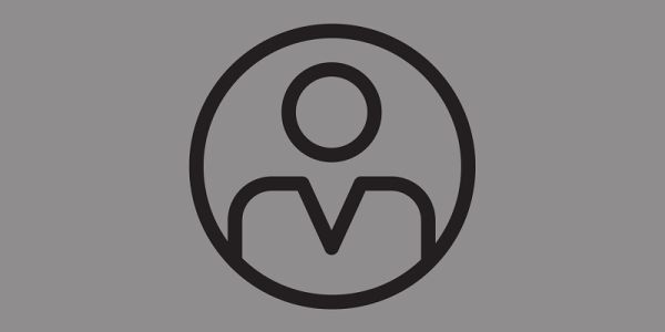 Graphic circle containing outline of person
