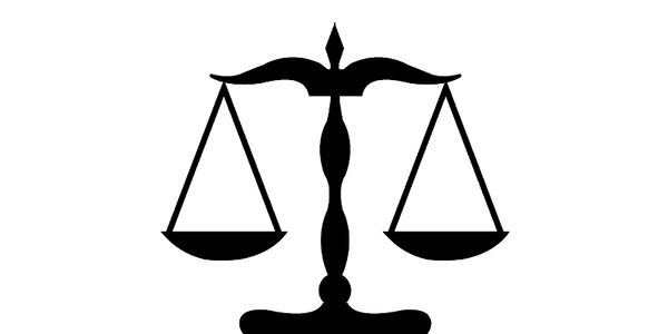 Icon of a set of scales balanced equally