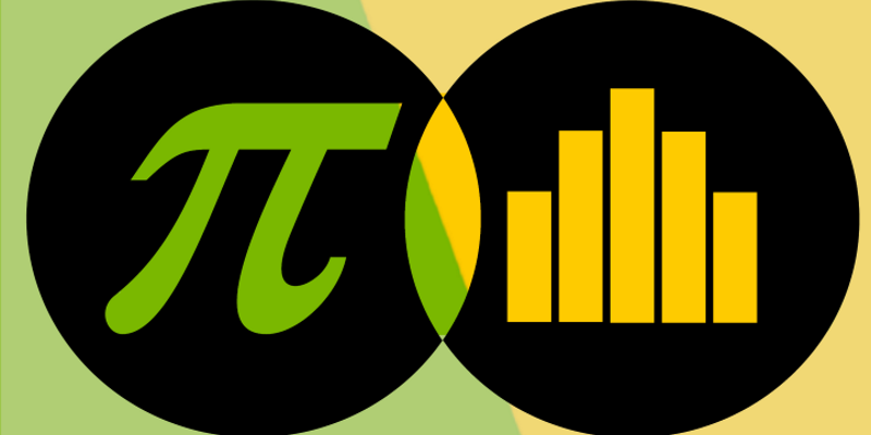 A graphic depicting maths and statistics in a venn diagram